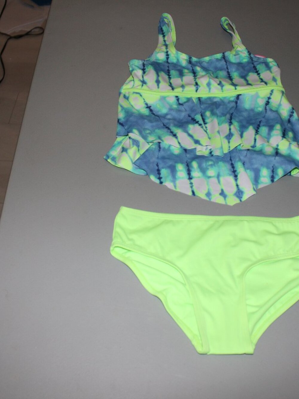 Multi Color 2 Pcs justice Tankini Swimsuit Size 14